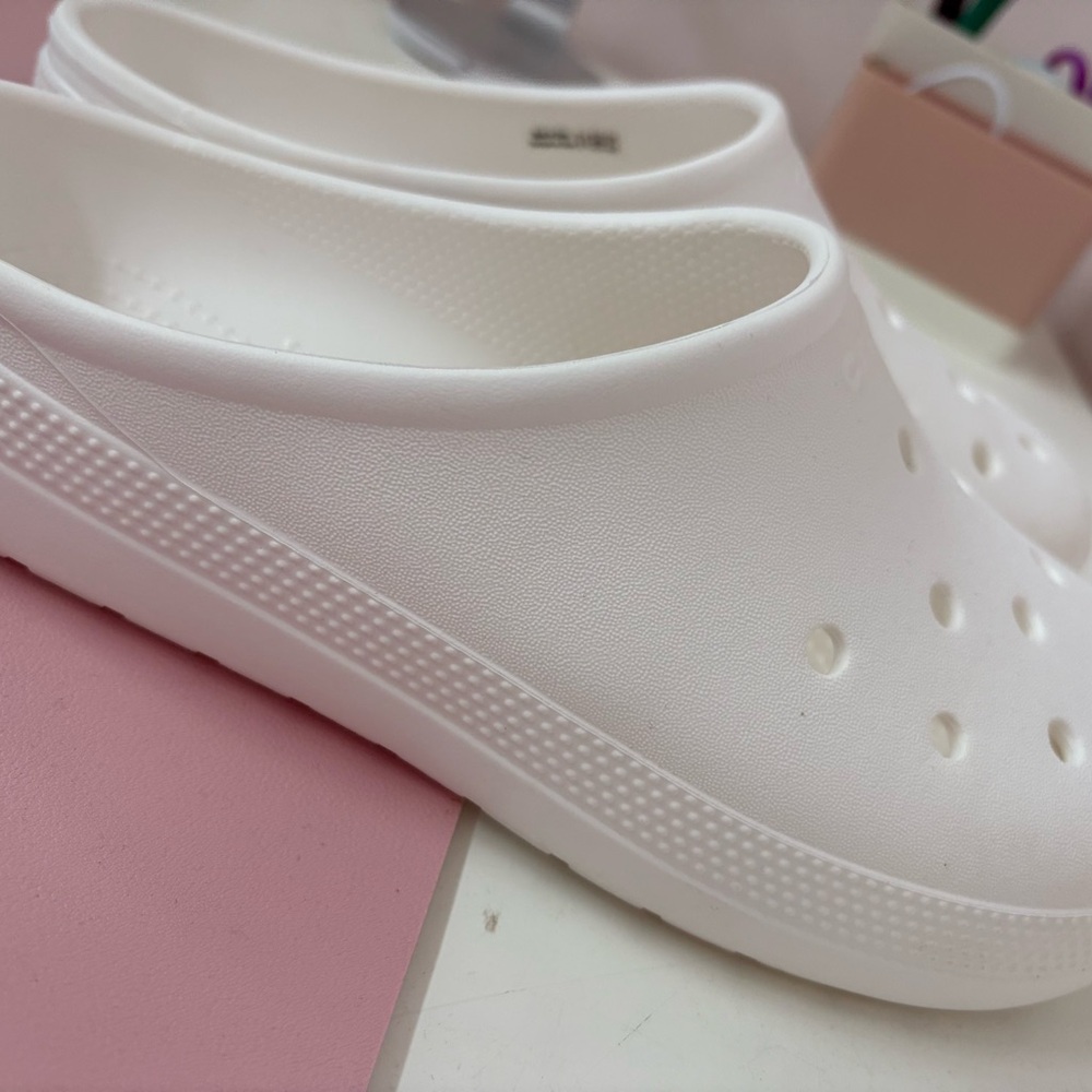 CROCS White Ventilated Clogs - Picture 3 of 5